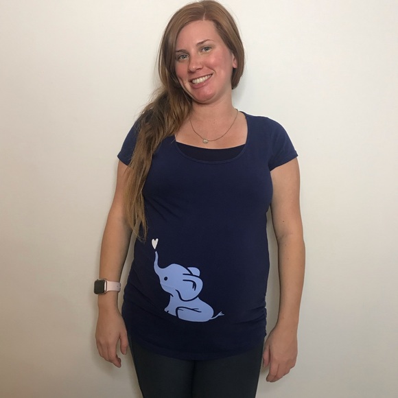 Elephant Maternity Shirt NWOT - Picture 3 of 8